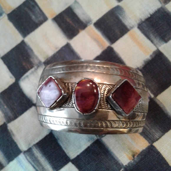 Native American Navajo Spiny Oyster Vintage Bracelet - Picture 6 of 10